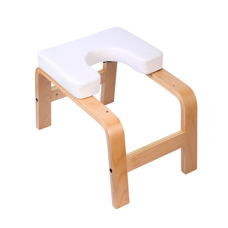 Wood and PU Pads Yoga Headstand Bench Stand Yoga Chair for Family, Gym